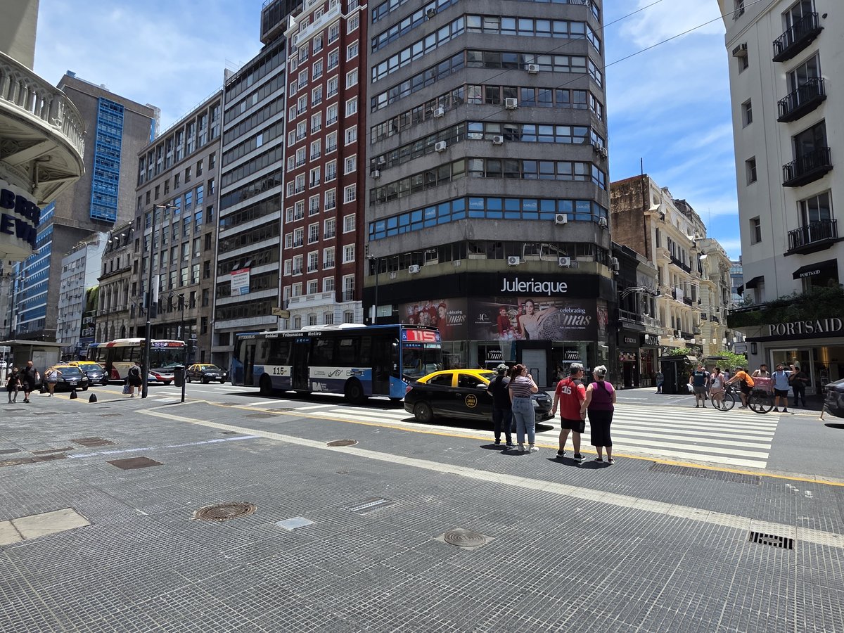 Florida Street and its commercial buildings in downtown Buenos Aires