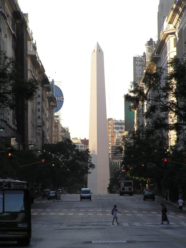 The Obelisk seen from Diagonal Norte, Buenos Aires