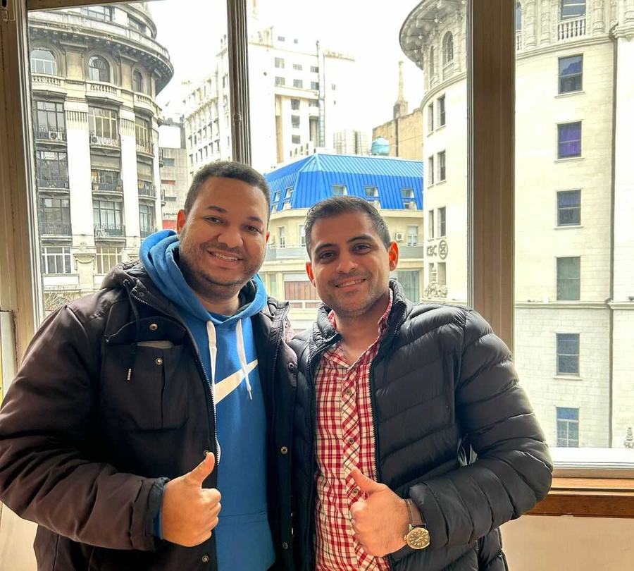 Client who has obtained Argentine citizenship, alongside Dr. Portillo